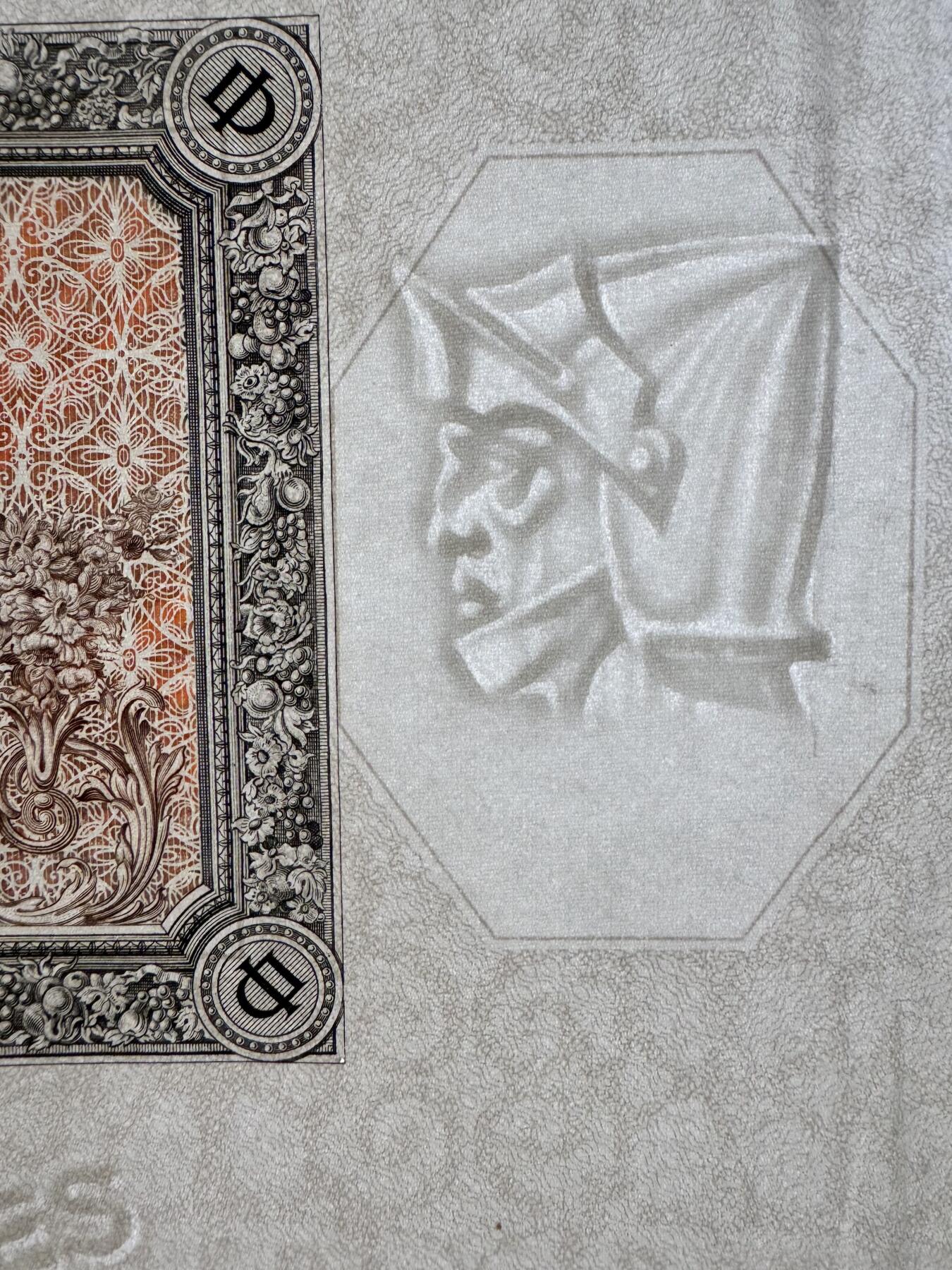 2026第5场（总第232期）：精品测试钞、外钞综合场 法国DES 1938年版“路易十四”广告宣传测试钞原版大尺寸含人像水印（右边不平整）