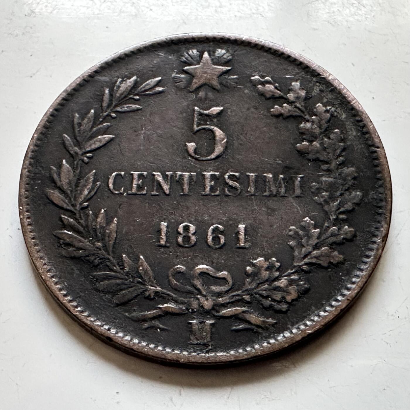 🌹外币初藏🌹🐯2026年第34场   每周二四六晚8️⃣点 接代拍 意大利1861年五分