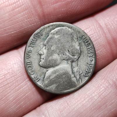 中外钱币第九场 - 美国杰斐逊战时5美分银币5