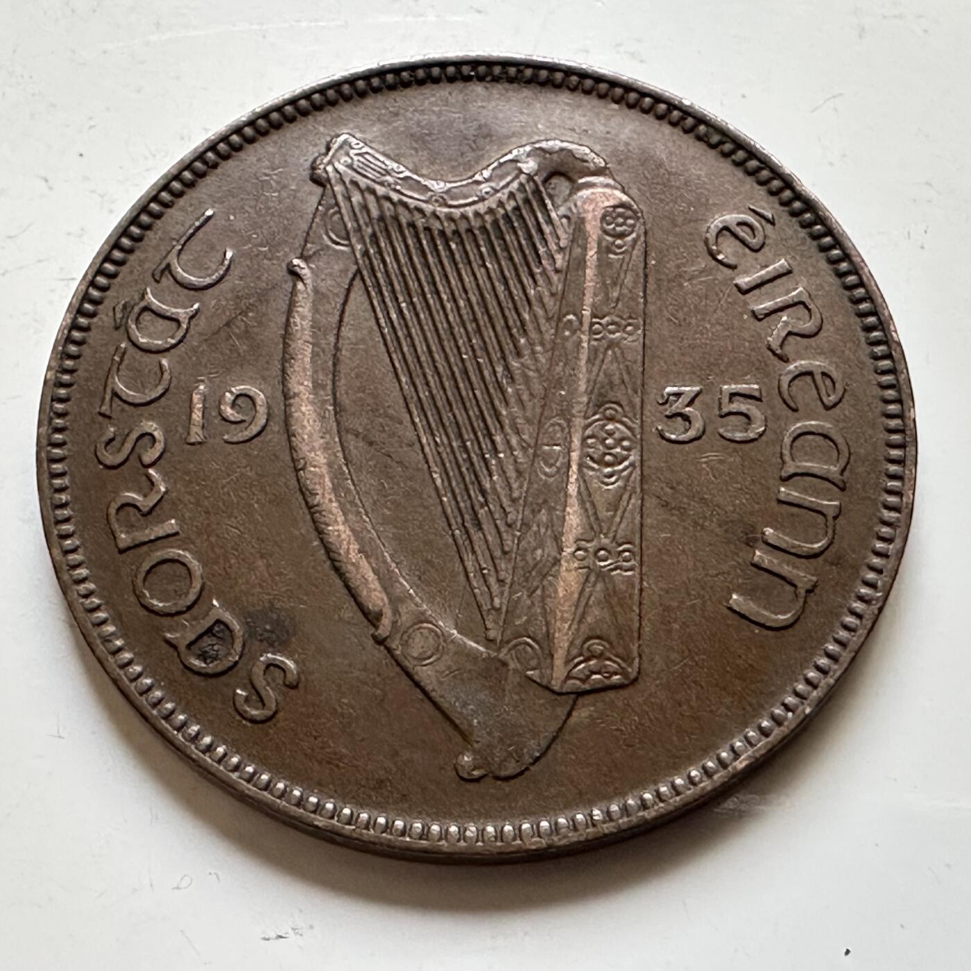 🌹外币初藏🌹🐯2026年第34场   每周二四六晚8️⃣点 接代拍 爱尔兰 1935年 1便士