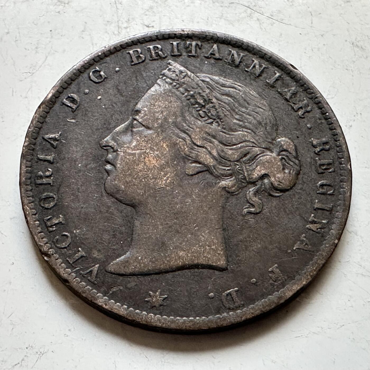 🌹外币初藏🌹🐯2026年第34场   每周二四六晚8️⃣点 接代拍 泽西岛 1894年 维多利亚 1/24先令铜币