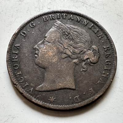 🌹外币初藏🌹🐯2026年第34场   每周二四六晚8️⃣点 接代拍 - 泽西岛 1894年 维多利亚 1/24先令铜币