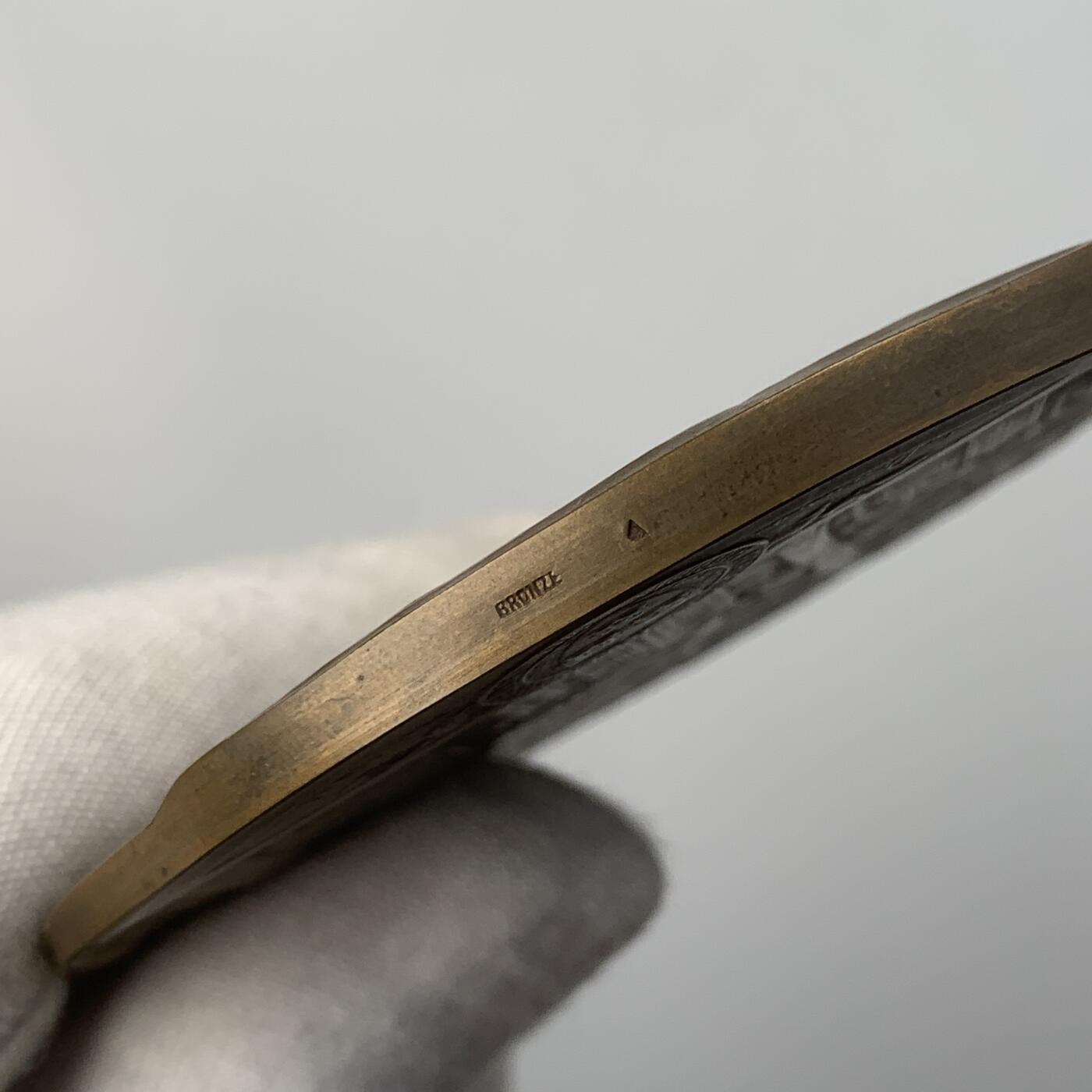 掌中浮雕-藏着的欧洲第056场 1907年哈佛大学校长查尔斯·威廉·埃利奥特纪念铜章，81mm，原盒