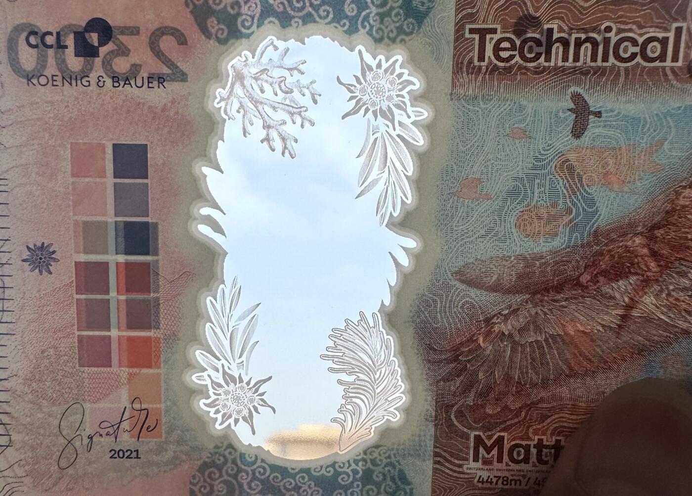 2026第5场（总第232期）：精品测试钞、外钞综合场 加拿大CCL 2021版“马特洪峰/海拔4478米～金雕、大堡礁/2300KM～绿海龟、雪绒花”塑料测试钞UNC