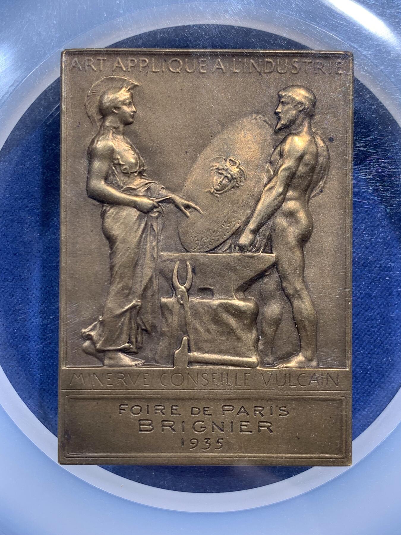 《竞宝斋》第474场 周日，周一 2场连拍 （全场包邮）欢迎送拍 NGC MS64BN 法国玛丽安娜 / 共和主题铜章，Roty大师经典名作，法国艺术章牌标杆，颜值价值双高。加大加厚盒