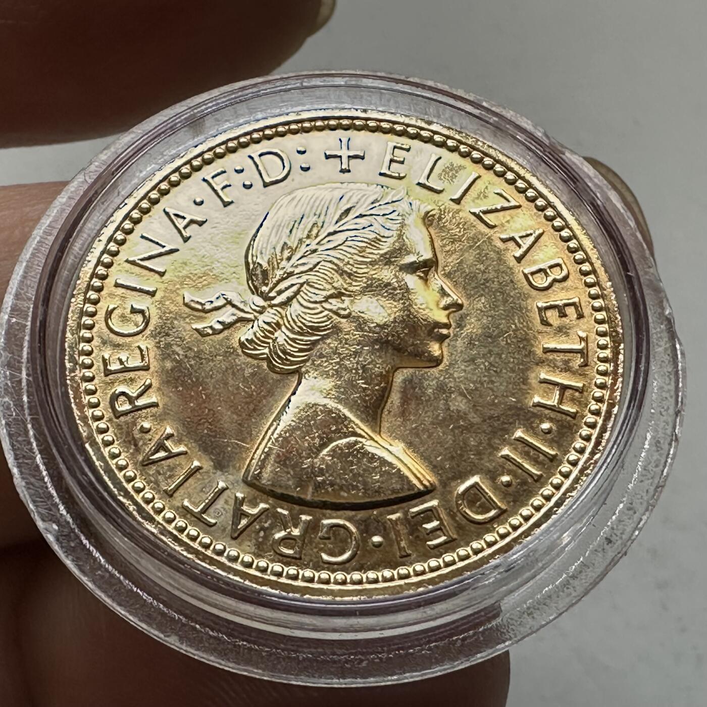 🌹外币初藏🌹🐯2026年第34场   每周二四六晚8️⃣点 接代拍 英国1967年半便士 镀金银双色 颜值很高