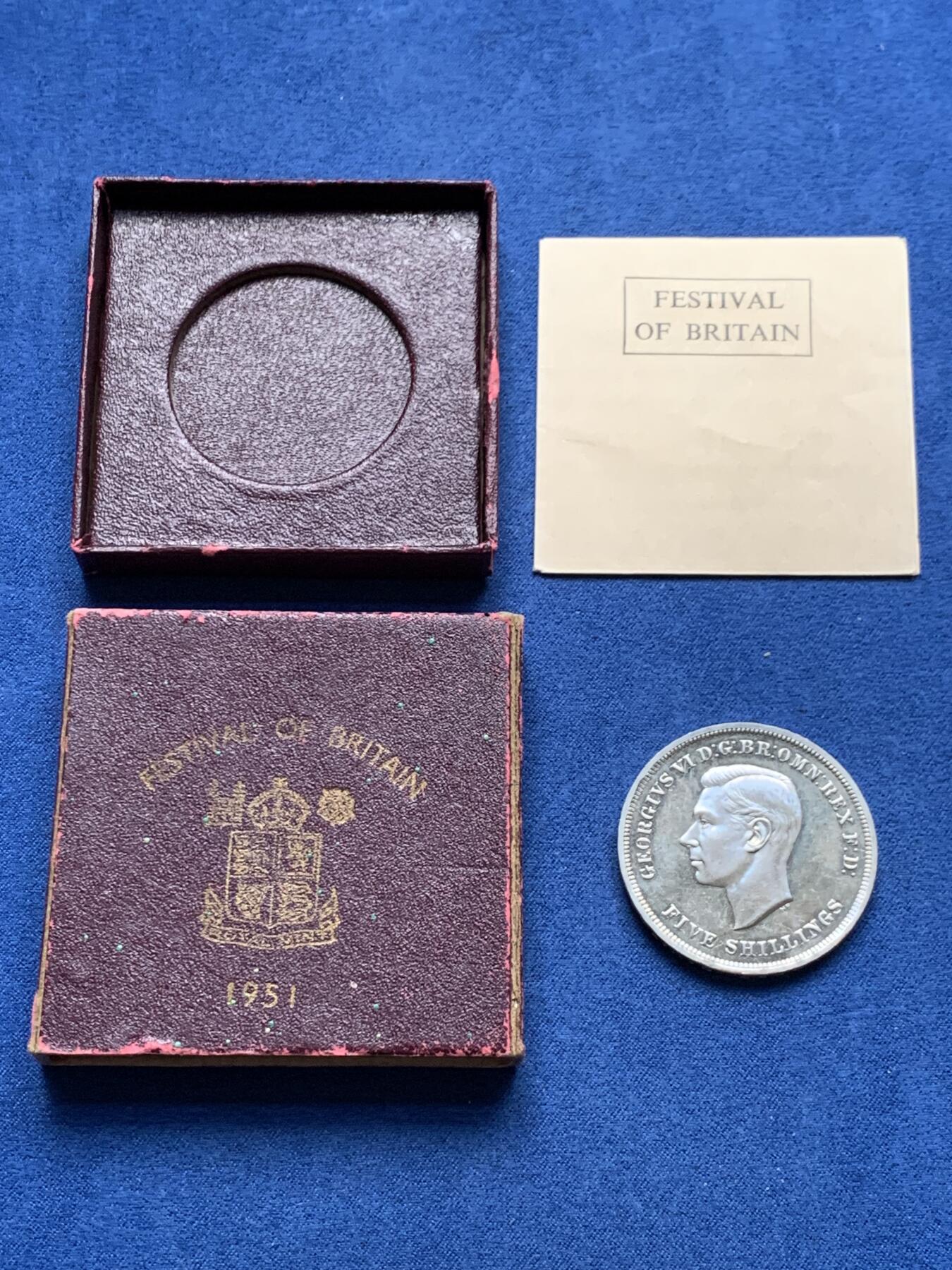 《竞宝斋》第474场 周日，周一 2场连拍 （全场包邮）欢迎送拍 1951年英国乔六镍马剑 最后一版流通的马剑 红盒 证盒齐全 底板光度优秀 好品