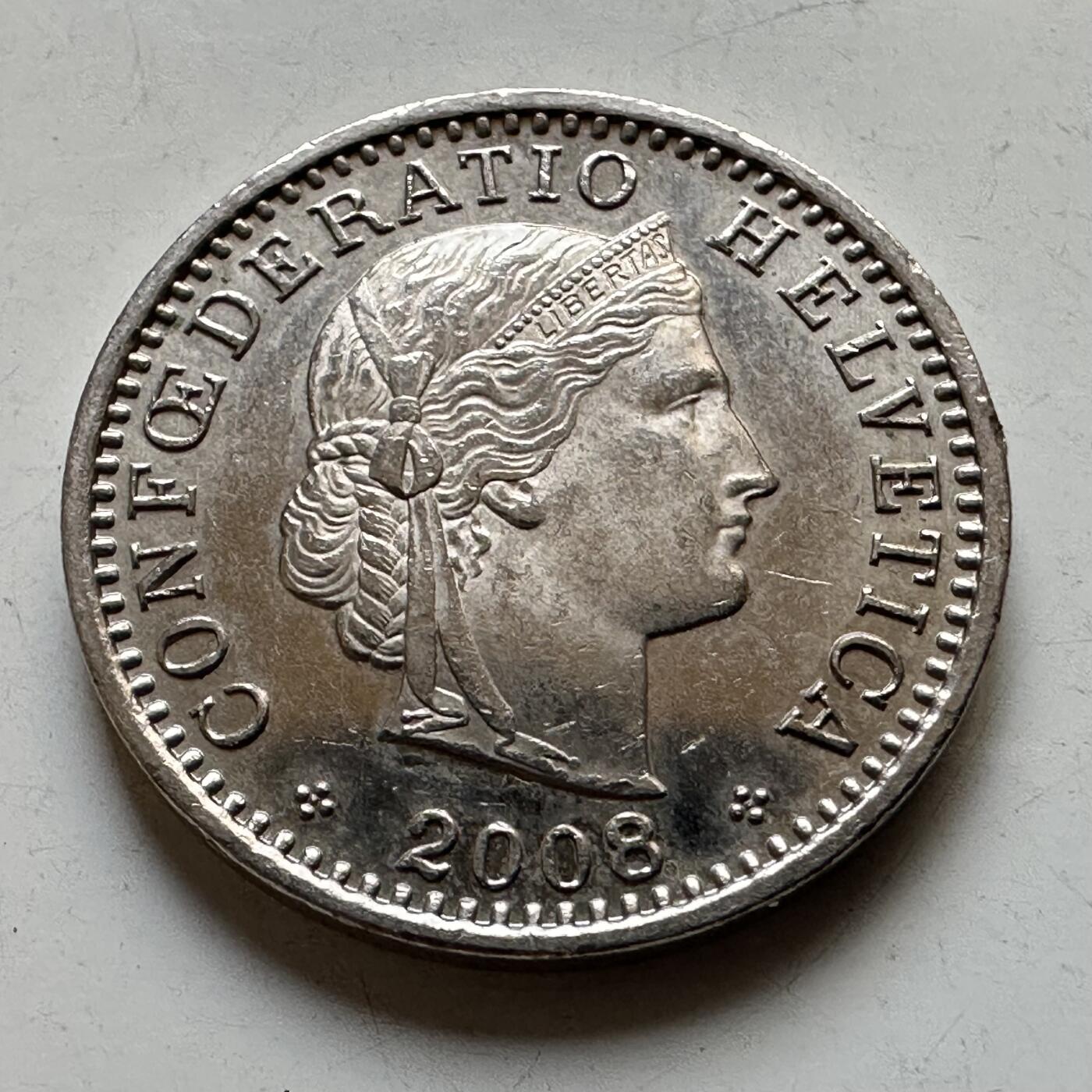 🌹外币初藏🌹🐯2026年第34场   每周二四六晚8️⃣点 接代拍 瑞士2008年二十分