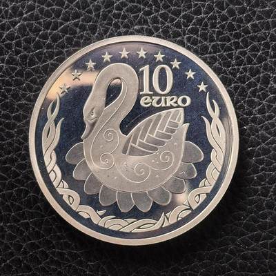 道一币馆币章第一百七十二场 - 爱尔兰2004年加入欧盟10欧元精制银币  28.28g 925s 