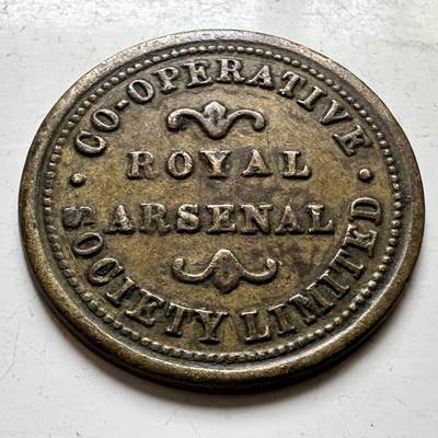 🌹外币初藏🌹🐯2026年第34场   每周二四六晚8️⃣点 接代拍 - 英国  皇家兵工厂 1英镑 Token 黄铜 23毫米