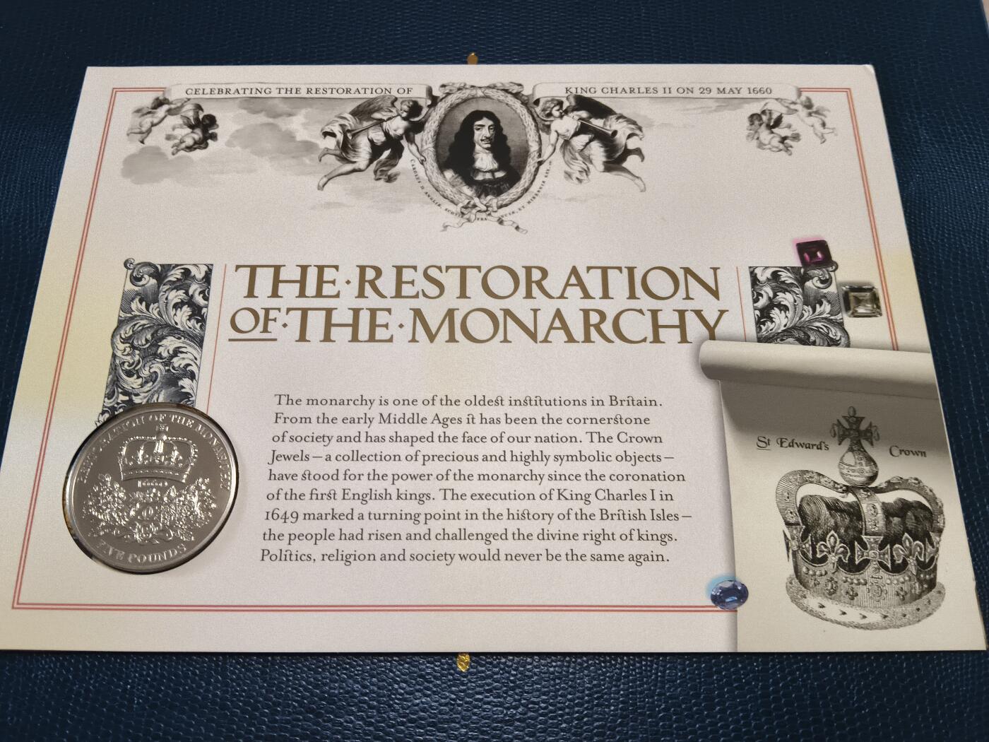 长老汇马年精选第十二场拍卖 2010英国王室复辟5英镑铜镍币邮币封，含原信封，1万枚