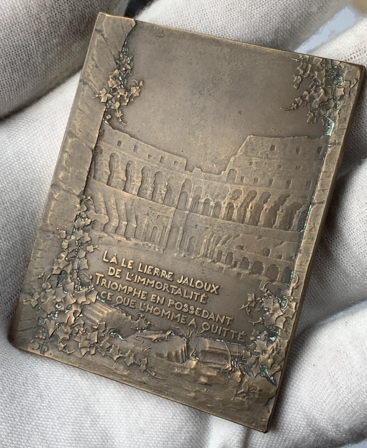 掌中浮雕-藏着的欧洲第056场 法国《冥想》大铜章，49.3*62.3mm，Georges Dupré乔治·杜普雷 (1869–1909)作品，原盒