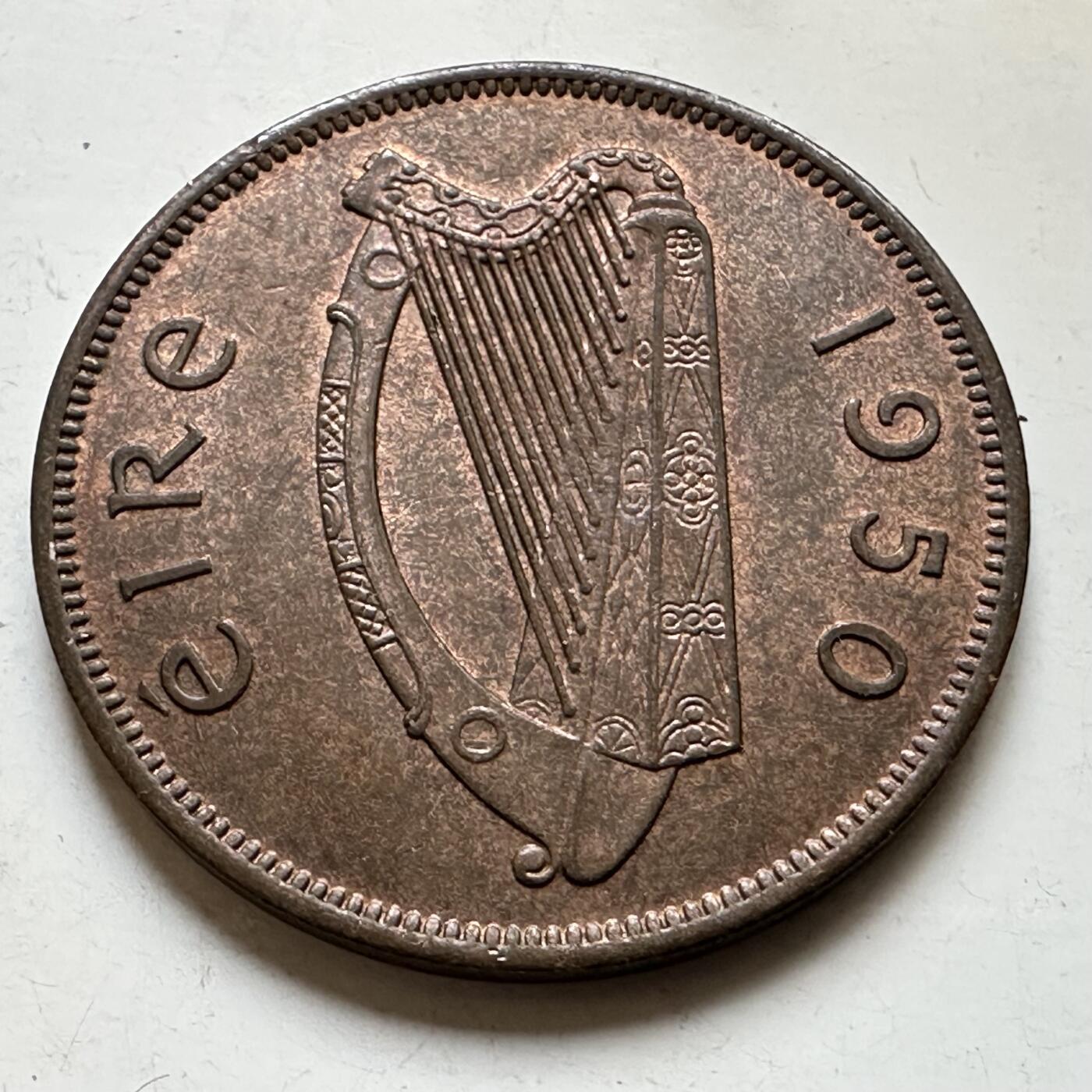 🌹外币初藏🌹🐯2026年第34场   每周二四六晚8️⃣点 接代拍 爱尔兰 1950年 1便士