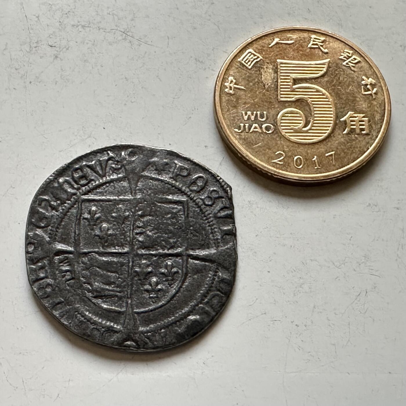 🌹外币初藏🌹🐯2026年第34场   每周二四六晚8️⃣点 接代拍 英国 亨利八世 1509-1547年 1便士银币 都铎盾徽版 复刻币