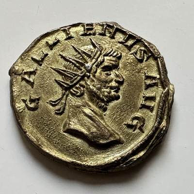 🌹外币初藏🌹🐯2026年第34场   每周二四六晚8️⃣点 接代拍 - 罗马帝国 加里恩努斯 218-268年 安东尼尼安银币 现代复刻版 