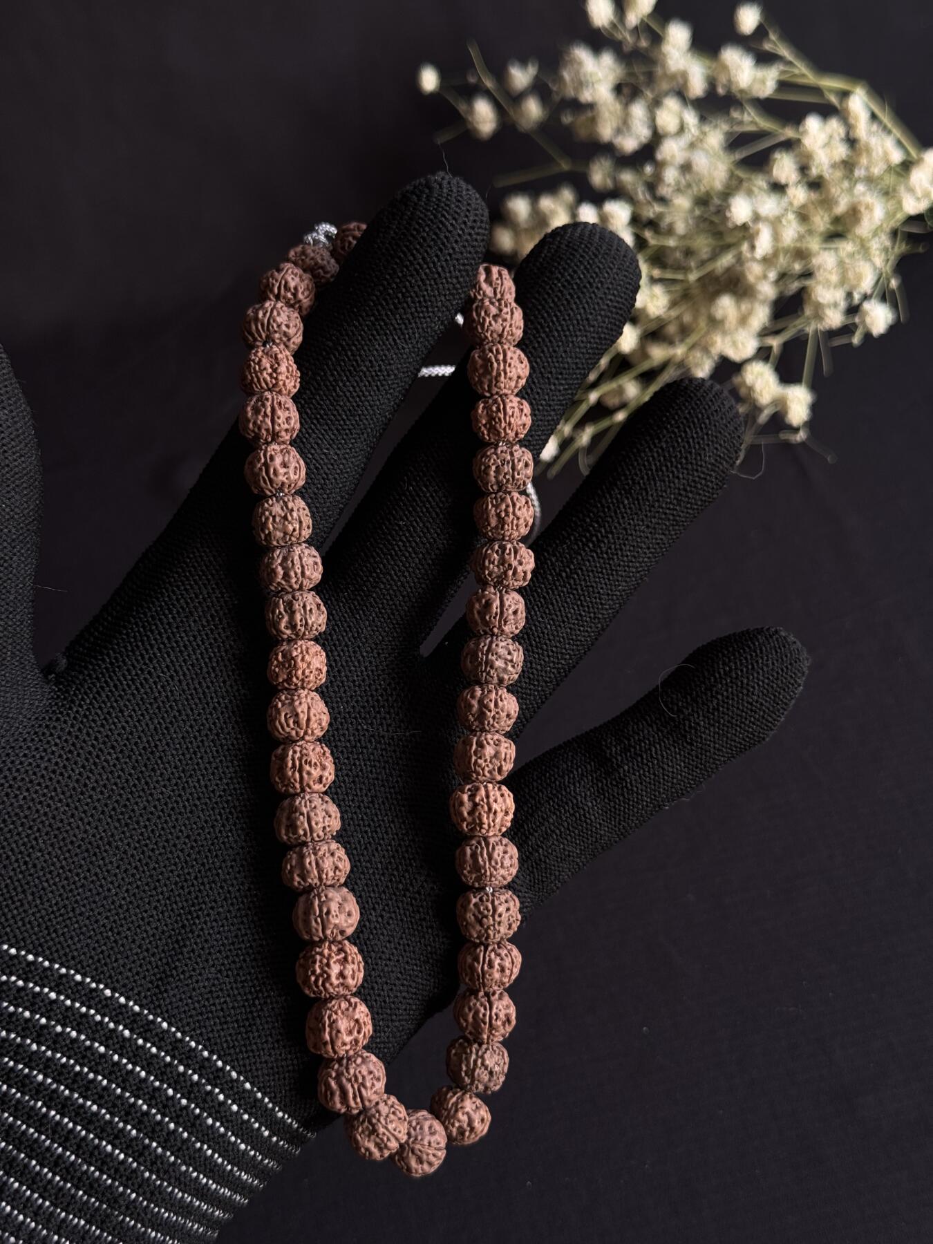 零元拍：平细 金刚手持手串，约9.5/7.3MM