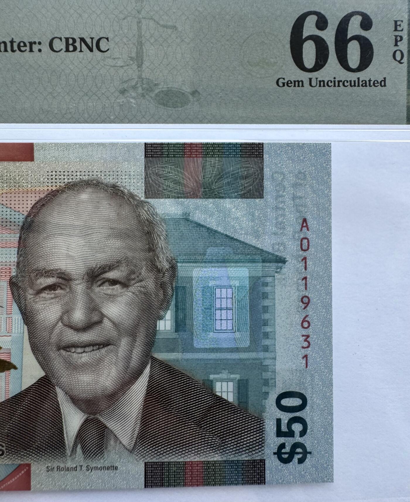 2026第5场（总第232期）：精品测试钞、外钞综合场 首发A冠 巴哈马2019版50元Durasafe三层复合基材（PMG66）全程无457