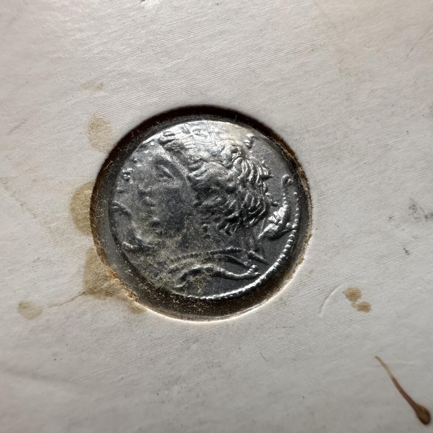 🌹外币初藏🌹🐯2026年第34场   每周二四六晚8️⃣点 接代拍 古希腊 公元前375-320年 拉里萨城邦 拉里萨仙女 骑马 德拉克马银币  复刻币