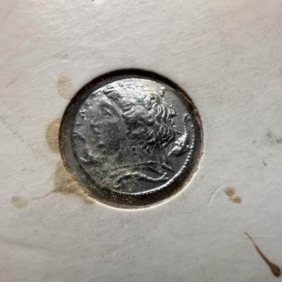 🌹外币初藏🌹🐯2026年第34场   每周二四六晚8️⃣点 接代拍 - 古希腊 公元前375-320年 拉里萨城邦 拉里萨仙女 骑马 德拉克马银币  复刻币