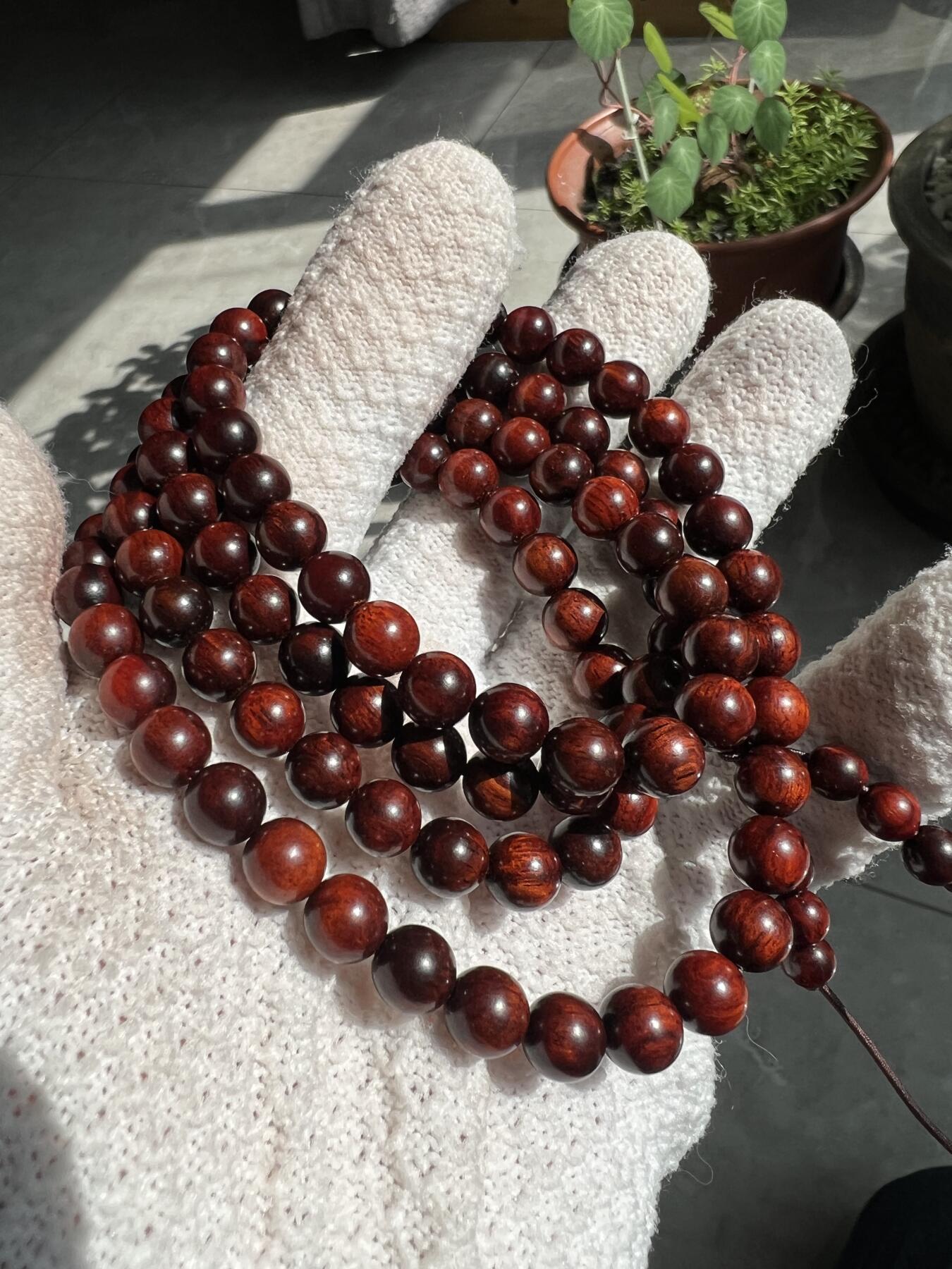 零元拍：小叶紫檀 108/0.8佛珠长串，妥妥的高油高密，檀香宜人