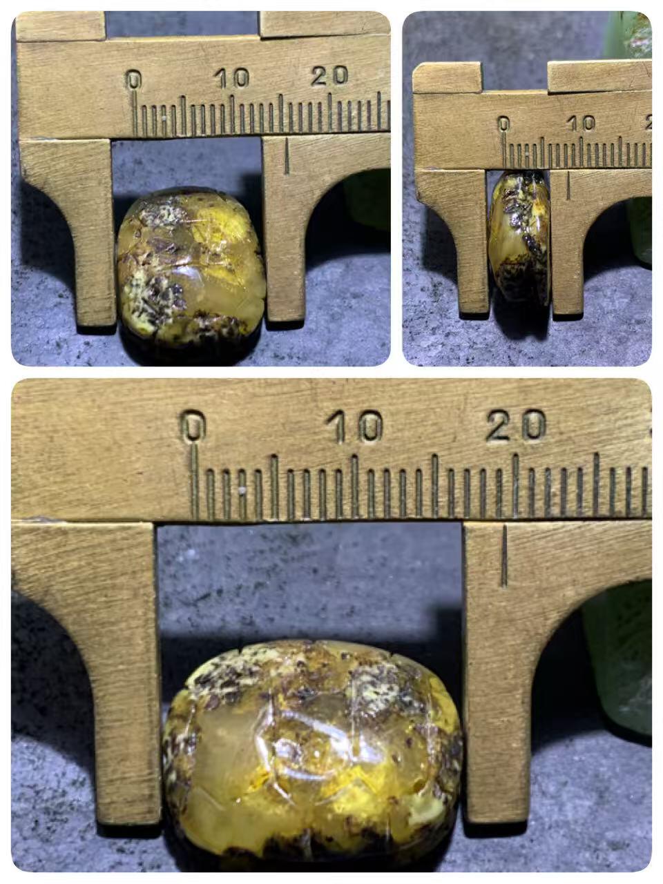 天然通货乌克兰蜜蜡雕刻龟壳寓意，富甲天下，一个，，