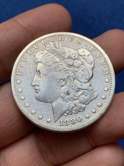 《竞宝斋》第474场 周日，周一 2场连拍 （全场包邮）欢迎送拍 - 美国1880年摩根1美元银币