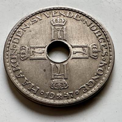 🌹外币初藏🌹🐯2026年第34场   每周二四六晚8️⃣点 接代拍 - 挪威 1947年 1克朗