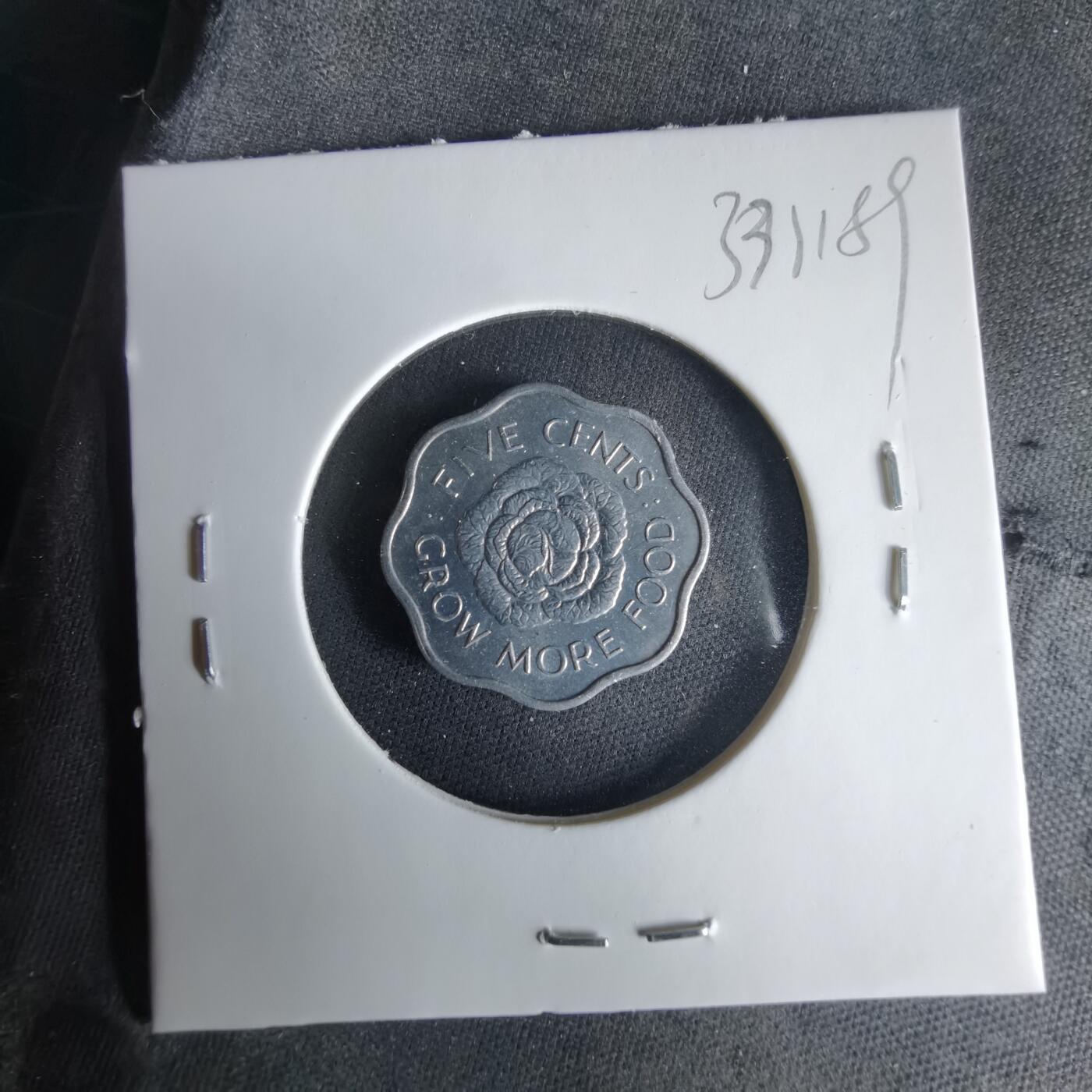 沼泽如烟--第1033场 塞舌尔1972年五分FAO纪念币