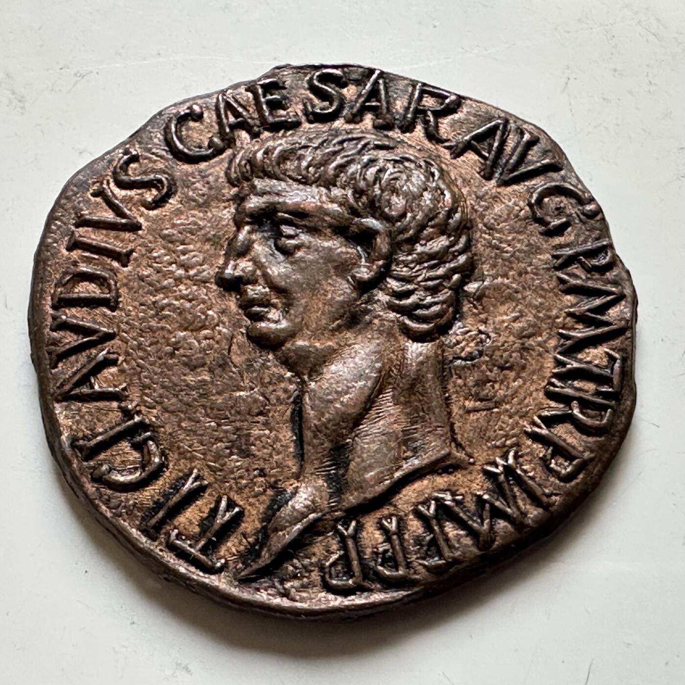 🌹外币初藏🌹🐯2026年第34场   每周二四六晚8️⃣点 接代拍 罗马帝国 克劳狄 公元前10年-公元54年 塞斯特提乌斯铜币 现代复刻版