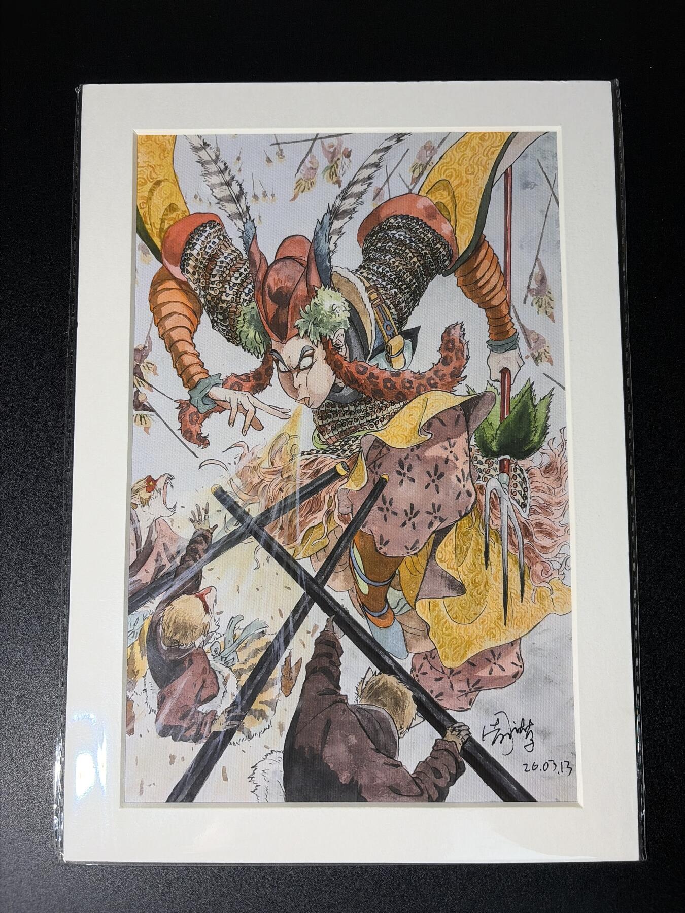 NO.28 好又多金牌大场，每周一站式配齐，方便凑单！（周6晚9点截拍，卖家送拍0抽成！） 【亲签】周潜亲签版画 大圣战黄风