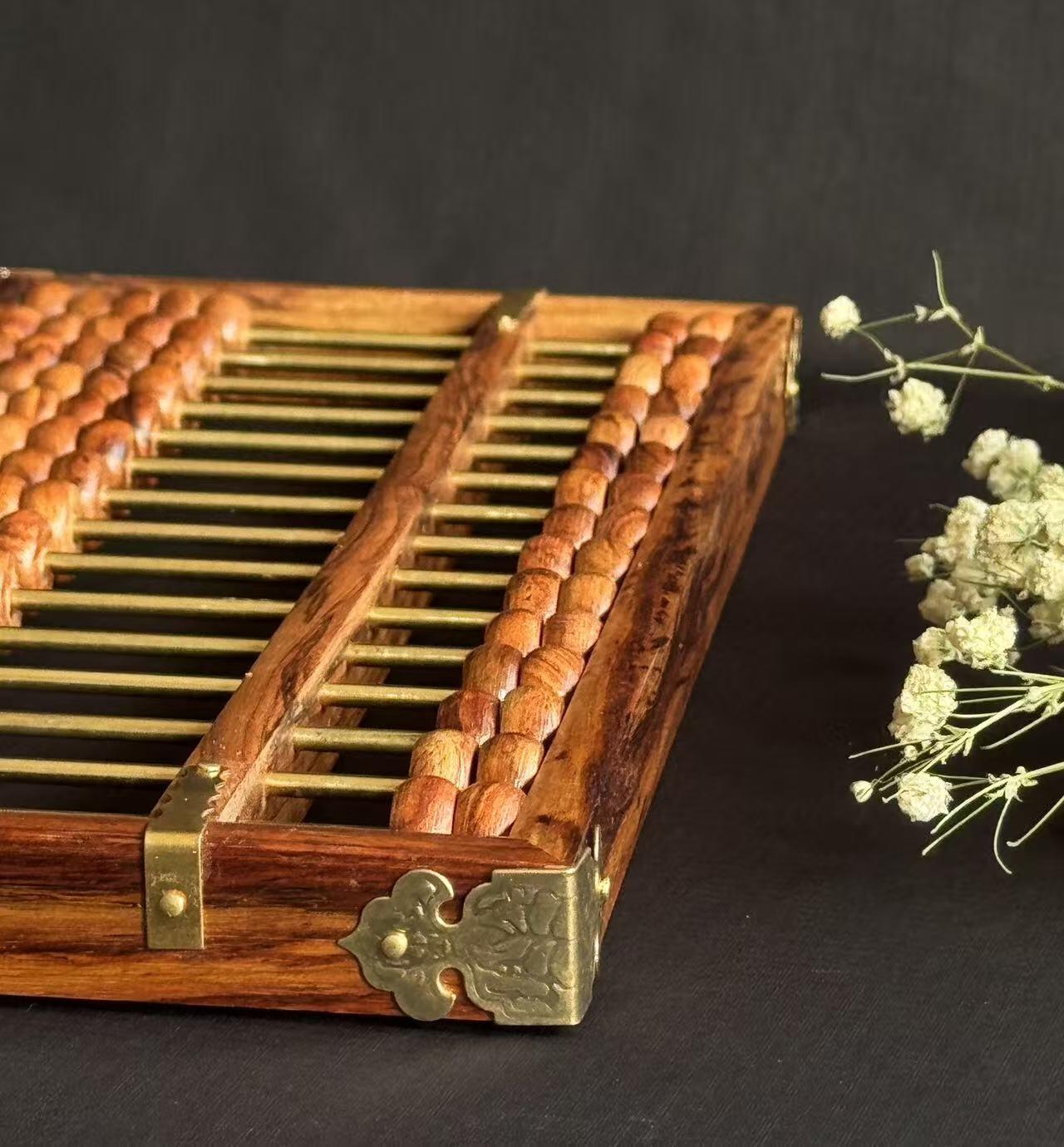 零元拍：“算盘一响，黄金万两”海南黄花梨十五档算盘。尺寸：296/130/18MM