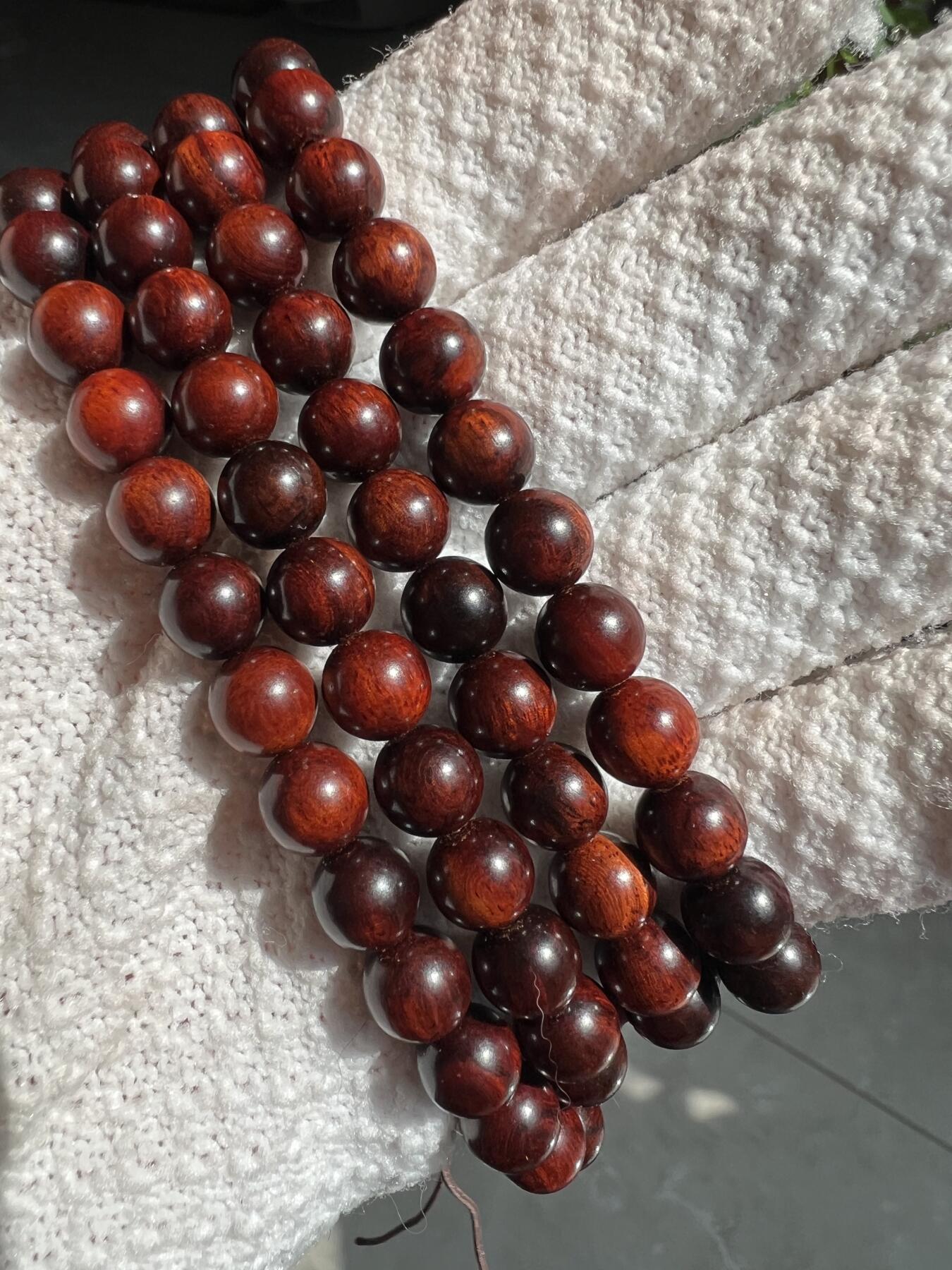 零元拍：小叶紫檀 108/0.8佛珠长串，妥妥的高油高密，檀香宜人