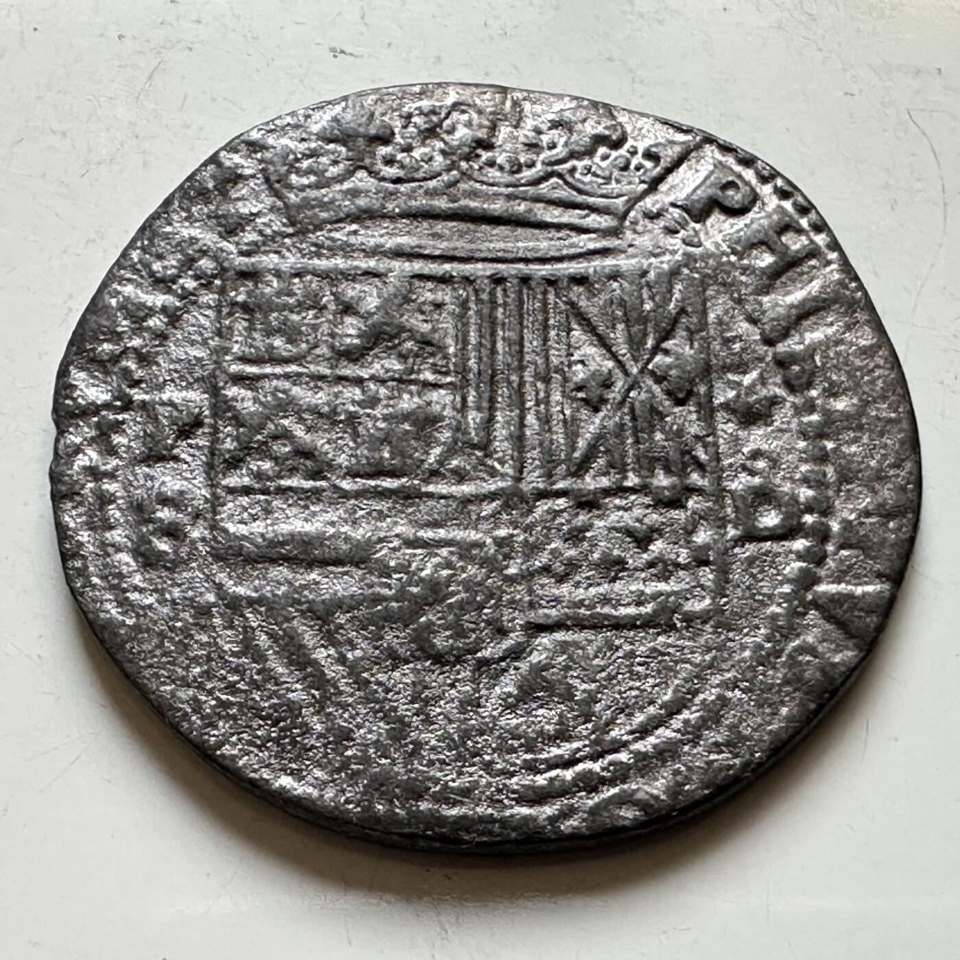 🌹外币初藏🌹🐯2026年第34场   每周二四六晚8️⃣点 接代拍 西班牙 1600-1660年 腓力三世/四世 8马拉维迪。十字城堡狮子版 复刻37毫米