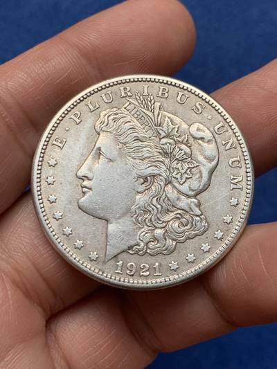 《竞宝斋》第474场 周日，周一 2场连拍 （全场包邮）欢迎送拍 - 美国1921年摩根1美元银币