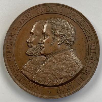 掌中浮雕-藏着的欧洲第056场 - 1839年德国宗教改革300周年纪念铜章，45mm，原盒