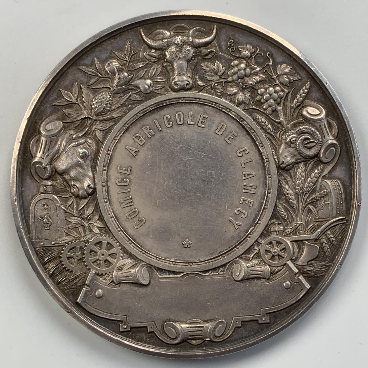 掌中浮雕-藏着的欧洲第056场 法国农业竞赛大银章，69mm，138.2g