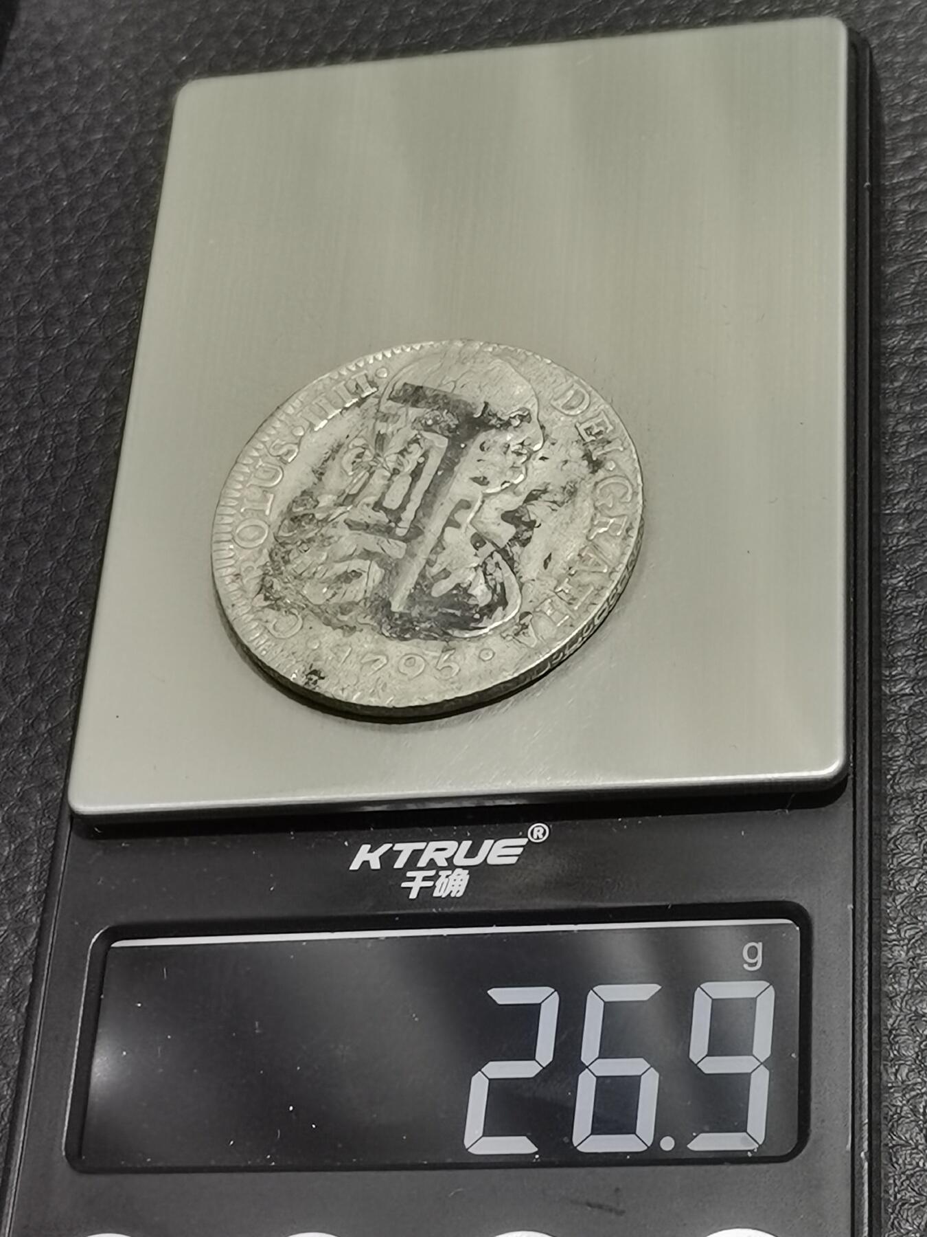 天下钱庄专场欢迎参拍 墨戳西属墨西哥卡四老双柱银币