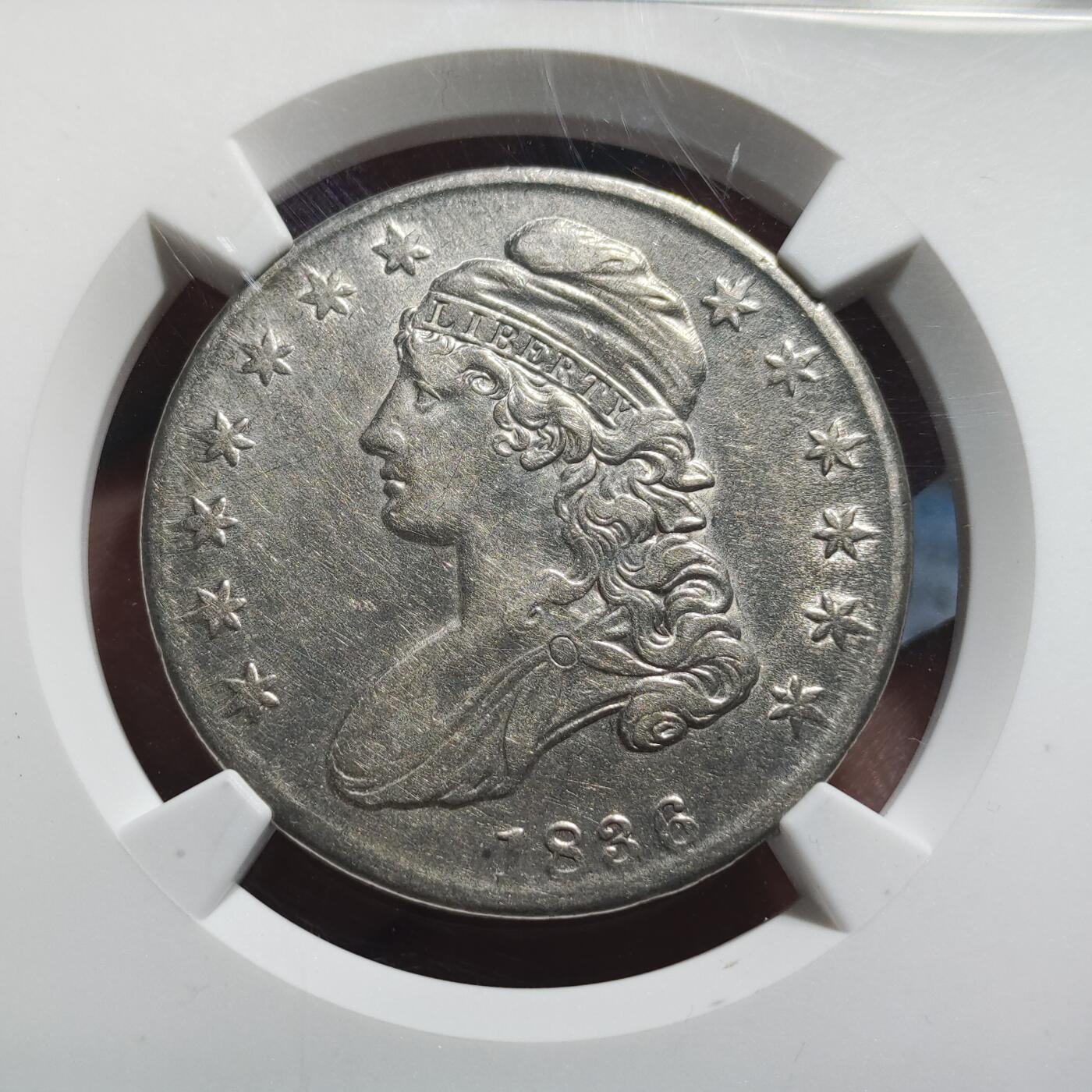 中外钱币第九场 NGC-XF美国1836年50美分银币