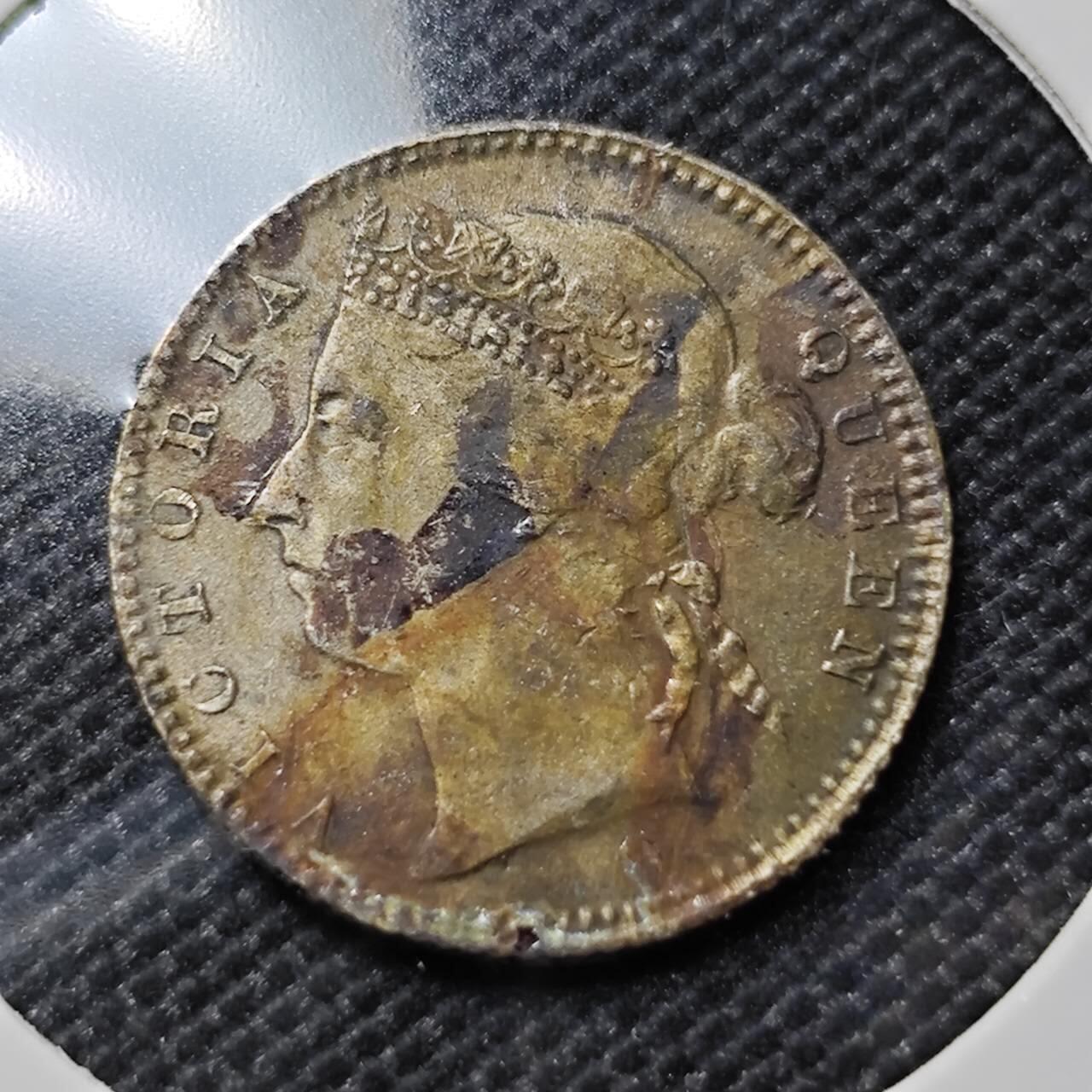 KK钱币收藏小铺   套币专场 2月预留时间 周末发货  1880英属海峡 维多利亚女王10分银币