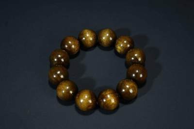 上海都达杂项专场五十八【全场包邮】  - 天然阴沉金丝楠木2.0圆珠手串 附鉴定证书 93-287