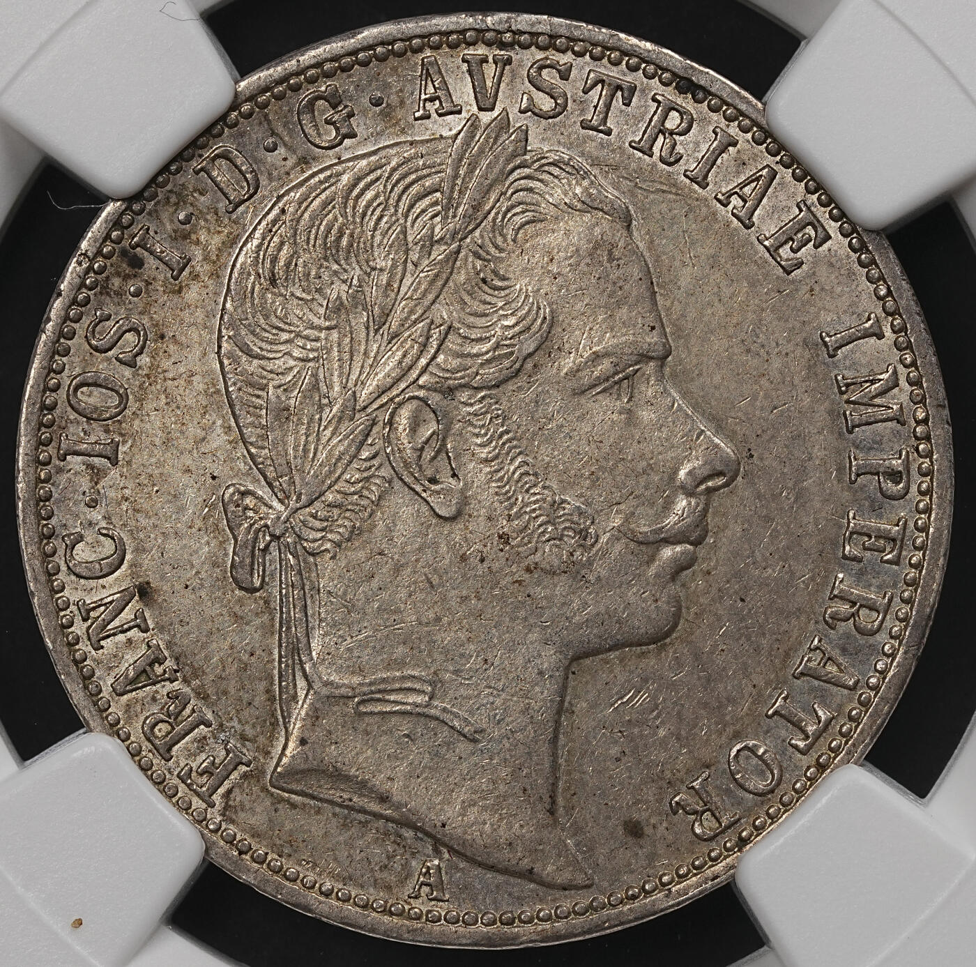 修遠堂世界钱币第109期 NGC MS62 1859年奥匈帝国-奥地利1弗罗林银币