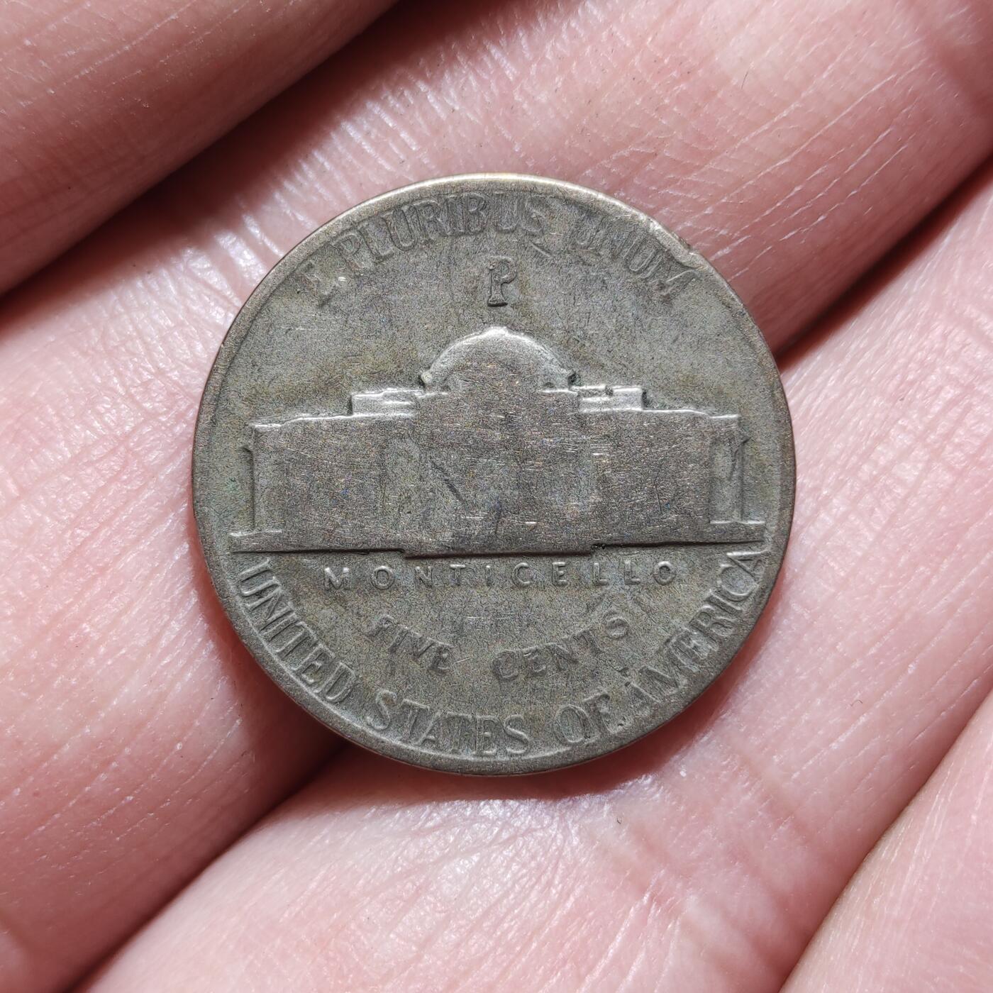 中外钱币第九场 美国杰斐逊战时5美分银币10