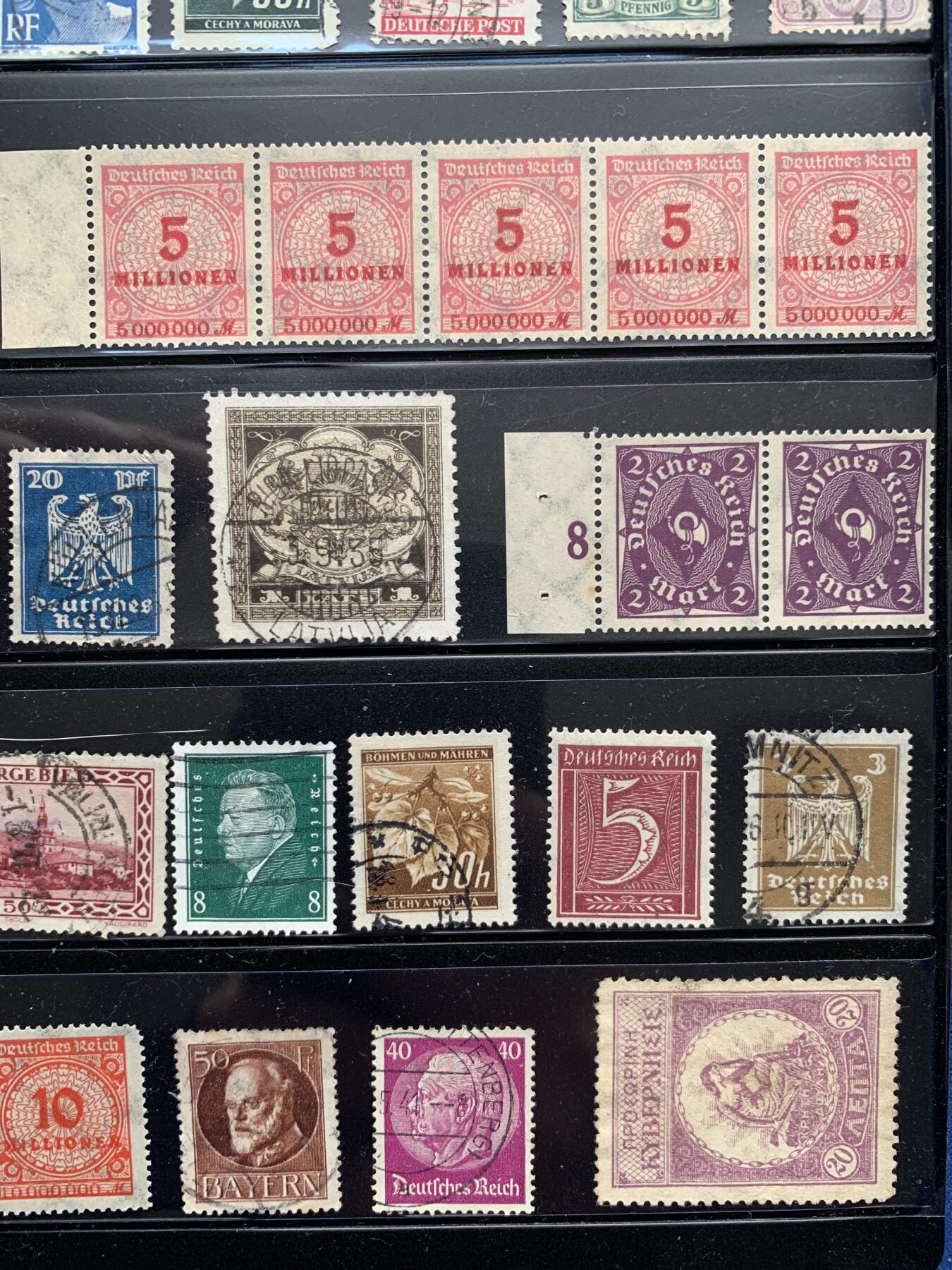 《竞宝斋》第474场 周日，周一 2场连拍 （全场包邮）欢迎送拍 二战时期邮票一页 细节见图