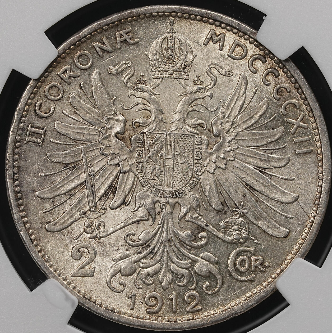 修遠堂世界钱币第109期 NGC MS64 1912年奥匈帝国-奥地利2克朗银币