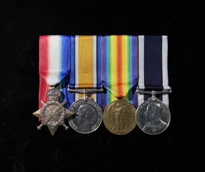 戎马世界章牌大赏，第112期 - 英国海军长期服役与一战奖章联排，带得主档案资料