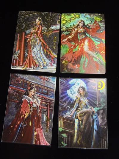 奇点卡牌限时专场 新品 亲签 限编 所有卡牌独家赞助 部分卡牌支持多宫 流拍商品会循环上架 禁止小号扛价 拒绝套路 部分卡牌设有底价 大家放心拍！祝各位卡牌大佬名流身体健康！ - 奇点卡牌 宗Rich四大美女粗闪