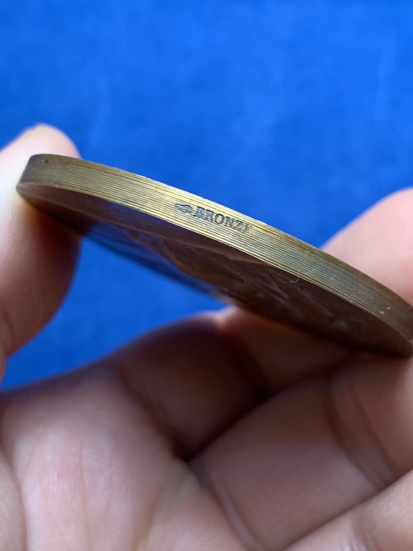 《竞宝斋》第474场 周日，周一 2场连拍 （全场包邮）欢迎送拍 法国战争部颁发战争动员纪念铜章 63.3克 49.2mm 丰饶角铜标