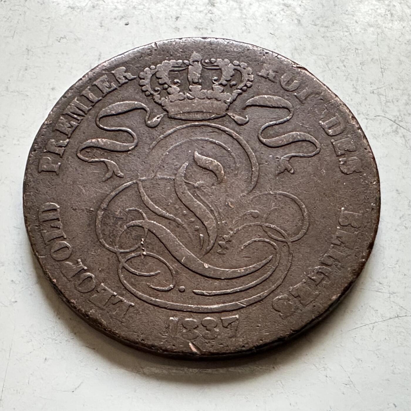 🌹外币初藏🌹🐯2026年第34场   每周二四六晚8️⃣点 接代拍 比利时1837年五分 b