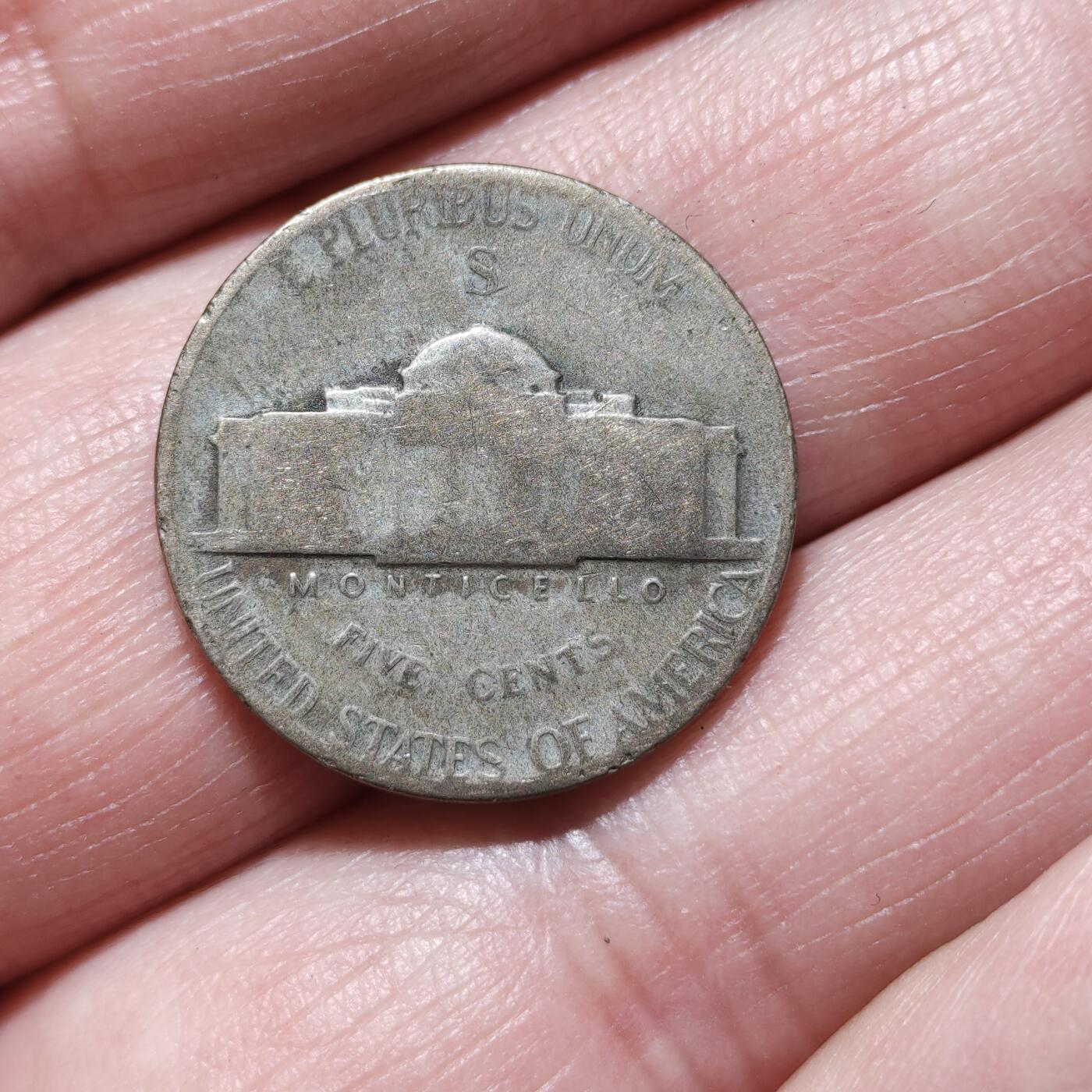 中外钱币第九场 美国杰斐逊战时5美分银币8