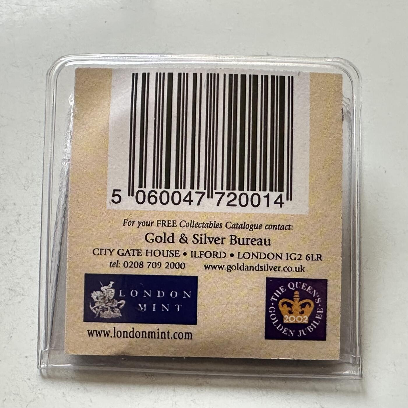 🌹外币初藏🌹🐯2026年第34场   每周二四六晚8️⃣点 接代拍 英国 2002年 伊丽莎白二世 登基50周年 纪念章 黄铜 33毫米 伦敦造币厂